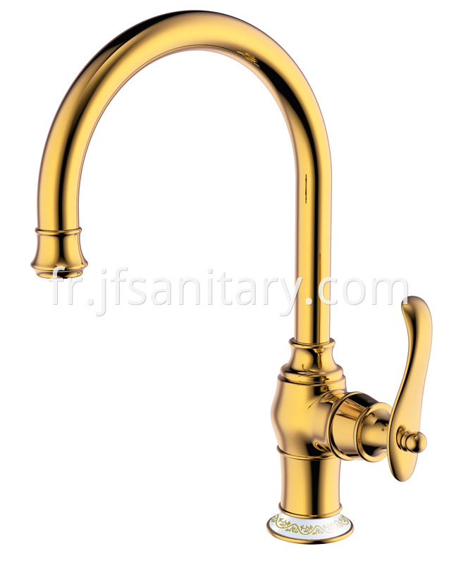 satin gold kitchen faucet